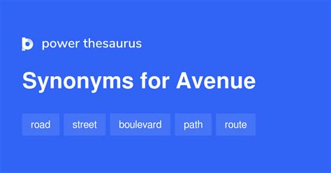 Learn more. . Avenue synonym
